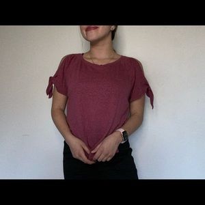 Purple top with cute shoulders
